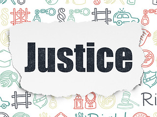 Image showing Law concept: Justice on Torn Paper background