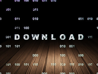Image showing Web development concept: Download in grunge dark room