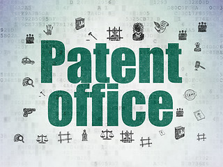 Image showing Law concept: Patent Office on Digital Paper background