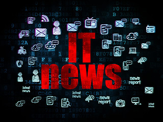 Image showing News concept: IT News on Digital background
