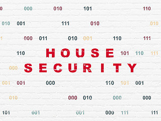 Image showing Protection concept: House Security on wall background