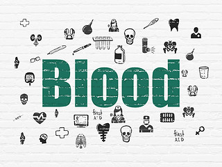 Image showing Medicine concept: Blood on wall background