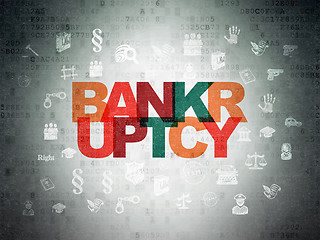 Image showing Law concept: Bankruptcy on Digital Paper background