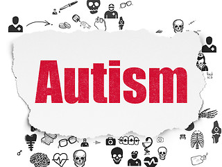 Image showing Health concept: Autism on Torn Paper background