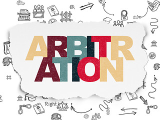 Image showing Law concept: Arbitration on Torn Paper background