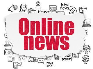 Image showing News concept: Online News on Torn Paper background
