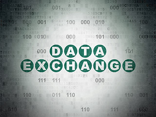 Image showing Information concept: Data Exchange on Digital Paper background