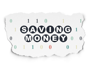 Image showing Business concept: Saving Money on Torn Paper background