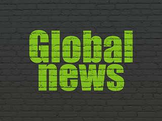 Image showing News concept: Global News on wall background
