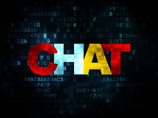 Image showing Web design concept: Chat on Digital background