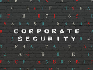 Image showing Security concept: Corporate Security on wall background