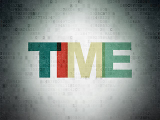 Image showing Timeline concept: Time on Digital Paper background