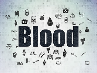 Image showing Healthcare concept: Blood on Digital Paper background