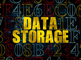 Image showing Data concept: Data Storage on Digital background