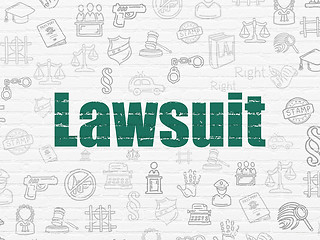 Image showing Law concept: Lawsuit on wall background