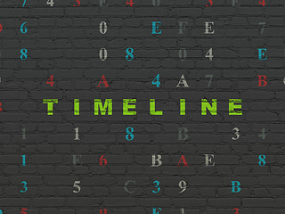 Image showing Time concept: Timeline on wall background