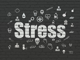 Image showing Medicine concept: Stress on wall background