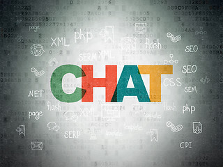 Image showing Web design concept: Chat on Digital Paper background