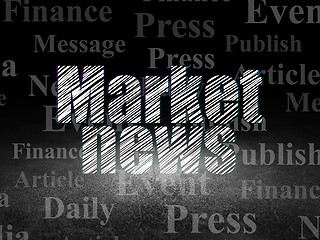 Image showing News concept: Market News in grunge dark room