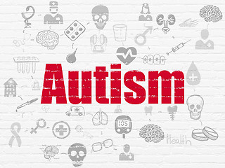 Image showing Healthcare concept: Autism on wall background