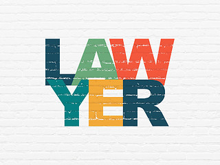 Image showing Law concept: Lawyer on wall background