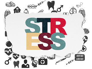 Image showing Health concept: Stress on Torn Paper background