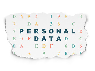 Image showing Information concept: Personal Data on Torn Paper background