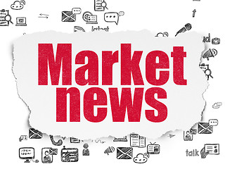 Image showing News concept: Market News on Torn Paper background