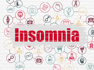 Image showing Healthcare concept: Insomnia on wall background