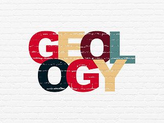 Image showing Learning concept: Geology on wall background