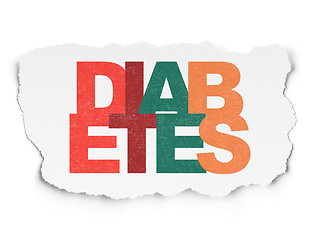 Image showing Health concept: Diabetes on Torn Paper background