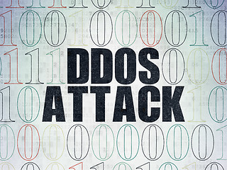 Image showing Privacy concept: DDOS Attack on Digital Paper background