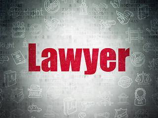 Image showing Law concept: Lawyer on Digital Paper background