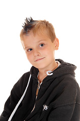 Image showing Handsome young boy with spiked hair.