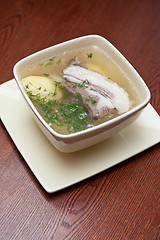 Image showing soup with lamb meat