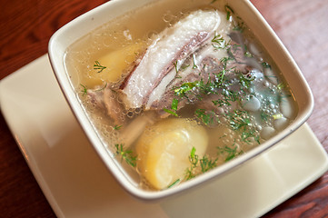 Image showing soup with lamb meat