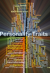 Image showing Personality traits background concept glowing