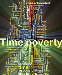 Image showing Time poverty background concept glowing