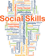 Image showing Social skills background concept