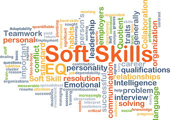 Image showing Soft skills background concept