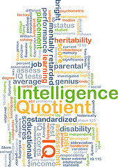 Image showing Intelligence quotient IQ background concept