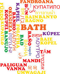 Image showing Bath multilanguage wordcloud background concept