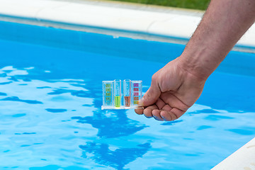 Image showing Pool water testing