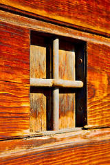 Image showing in   milan old architecture and venetian blind wall