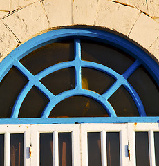 Image showing  window in morocco africa and old construction wal brick histori