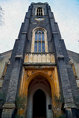 Image showing old architecture in england  europe wall   history