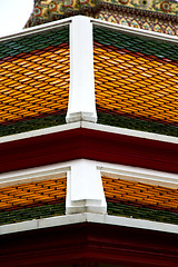 Image showing bangkok in the temple  thailand abstract cross     asia sky and 