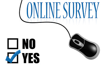 Image showing Online survey check mark