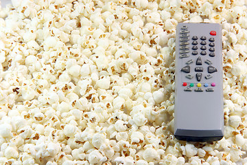 Image showing popcorn dvd disc and remote