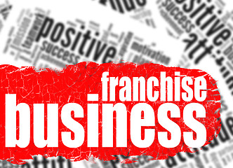 Image showing Word cloud franchise business